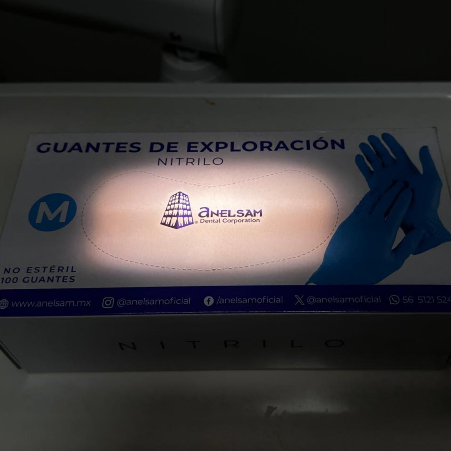 Guantes azul de nitrilo anelsam