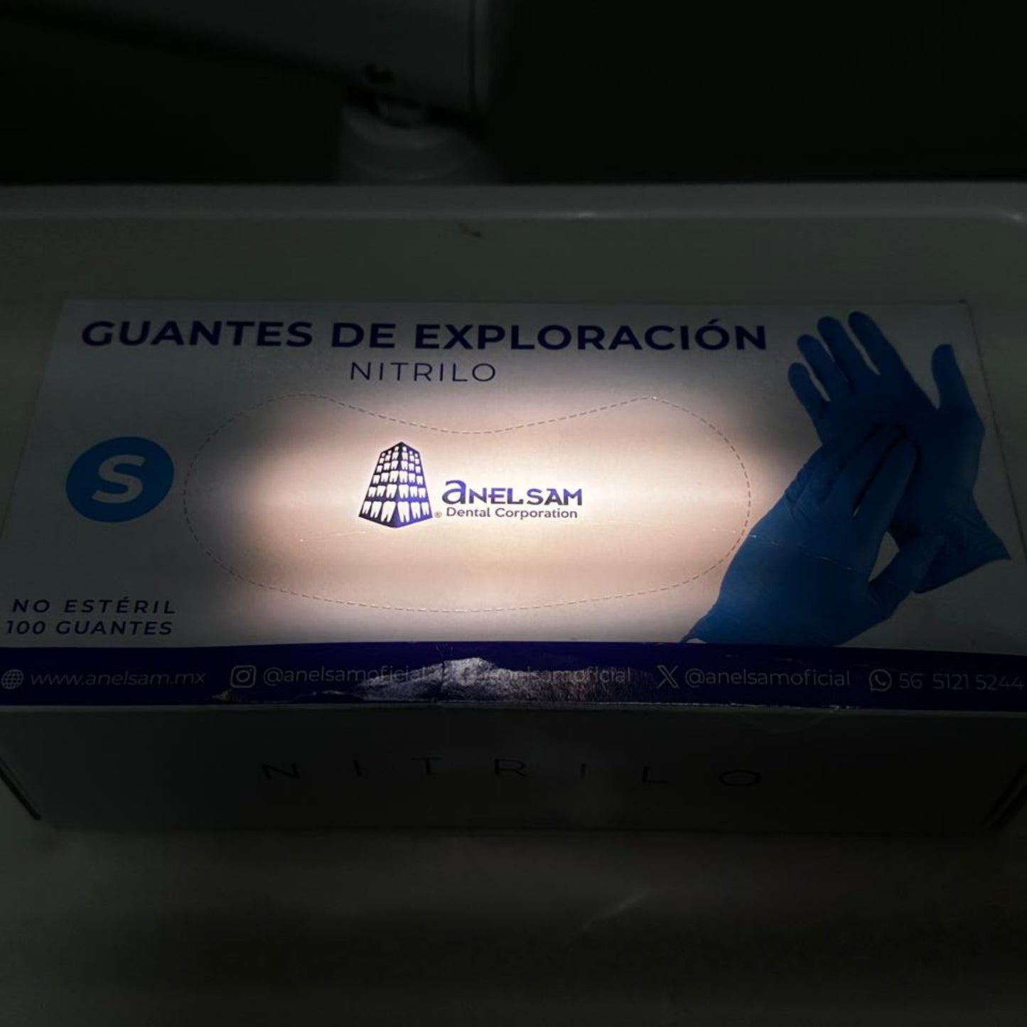Guantes azul de nitrilo anelsam