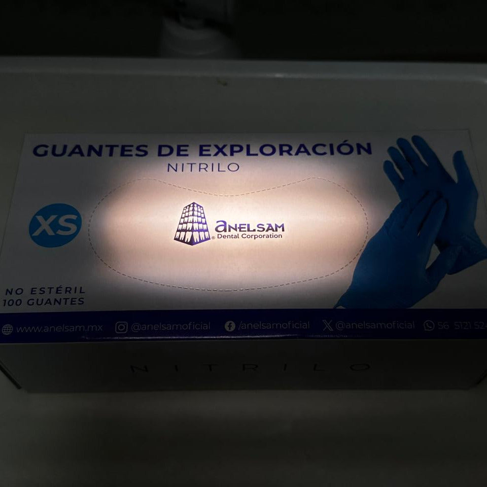 Guantes azul de nitrilo anelsam