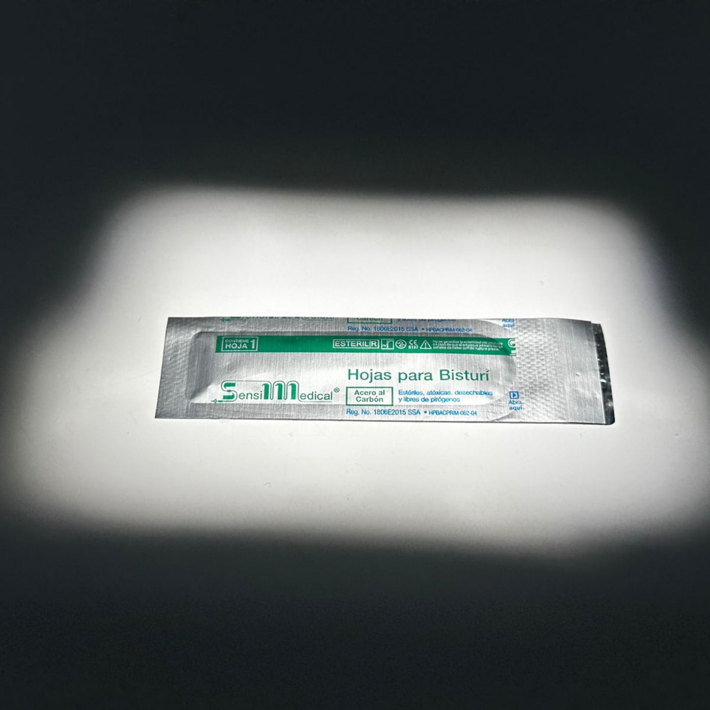 Hoja de bisturi sensimedical de acero al carbon