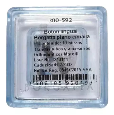 Boton lingual plano c malla