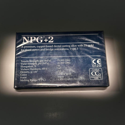 Metal npg+2 base tipo III 2% oro 1oz