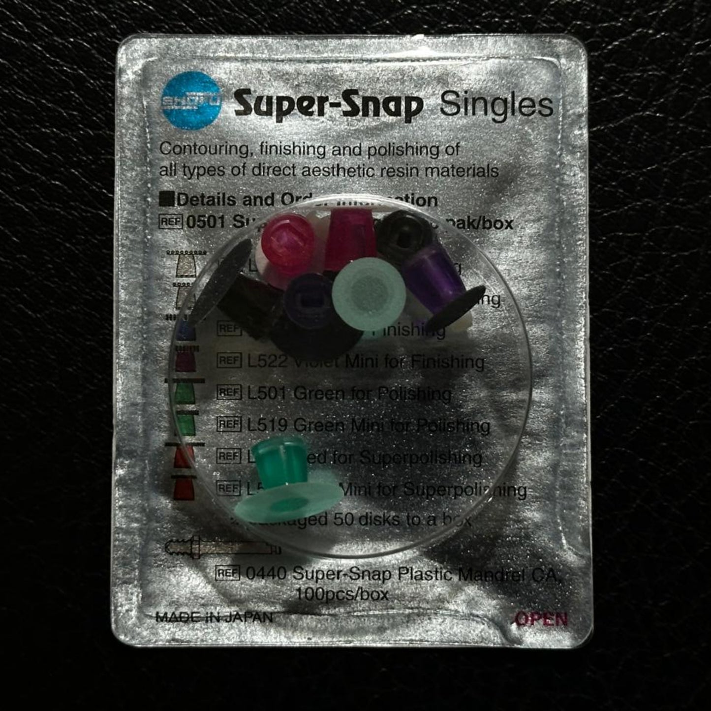 Discos shofu super snap single paq/8