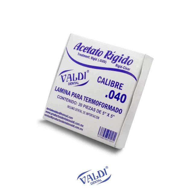 Acetato rigido valdi por pieza