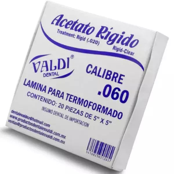 Acetato rigido valdi por pieza