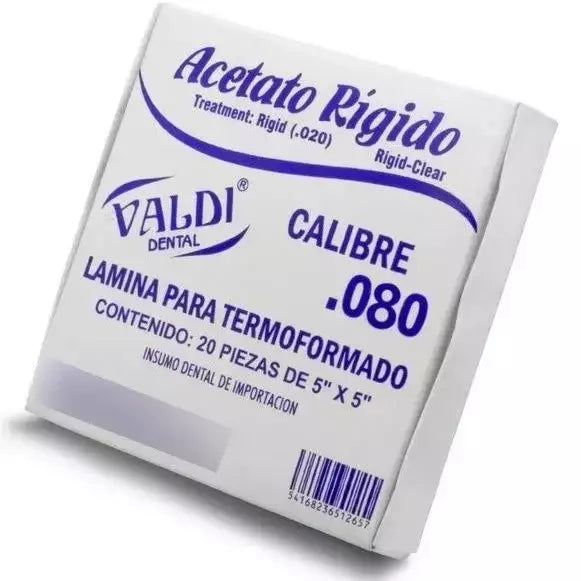 Acetato rigido valdi por pieza