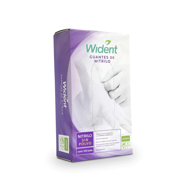 Guantes de nitrilo sin polvo wident