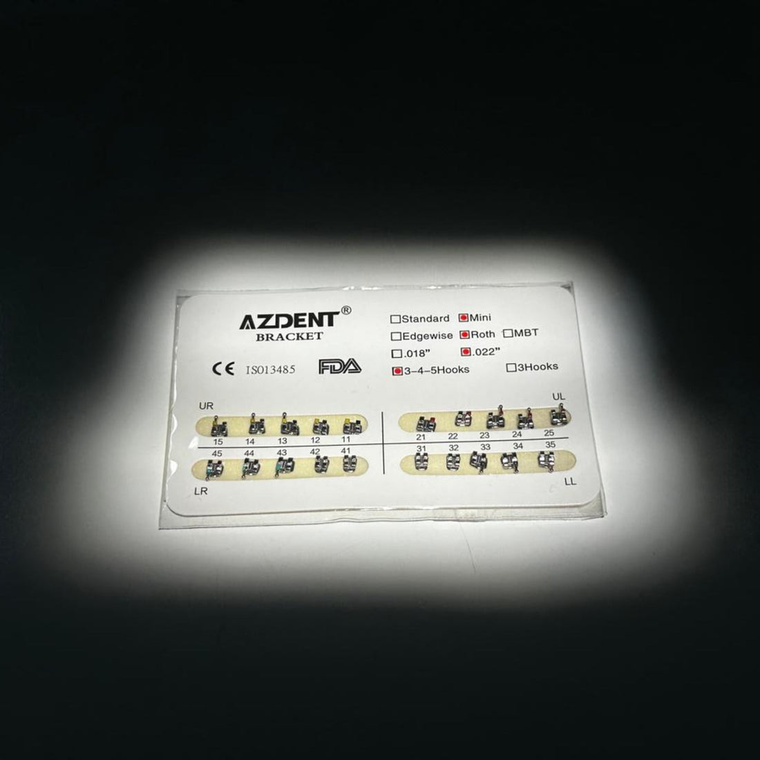 Brackets Azdent Mini Roth 22 – Brackets metálicos de ortodoncia