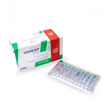 Anestesia mepivacaina 3% sin epinefrina de vidrio c 50 cartuchos vamesp