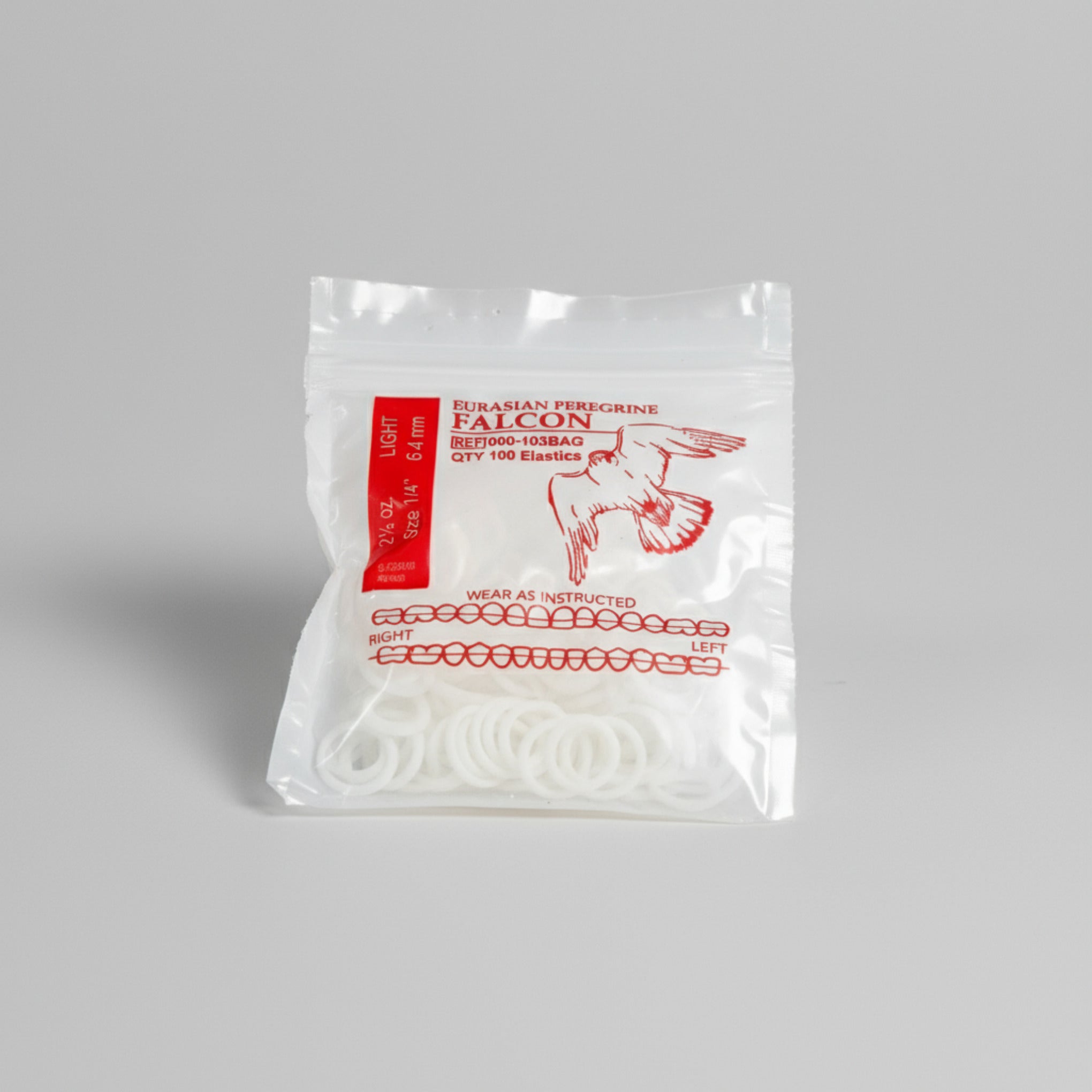 Ligas intraorales 2.5oz 1/4 falcon AO