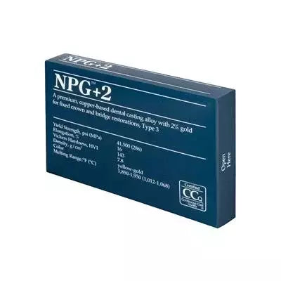 Metal npg+2 base tipo III 2% oro 1oz