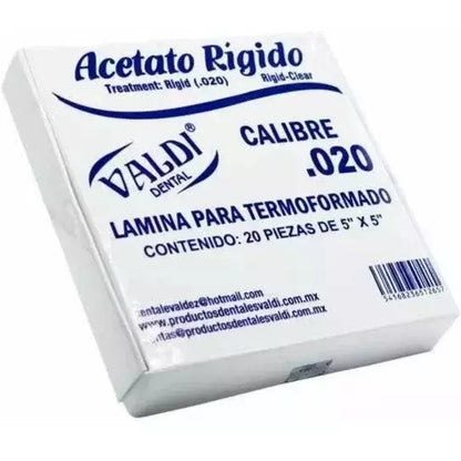 Acetato rigido valdi por pieza