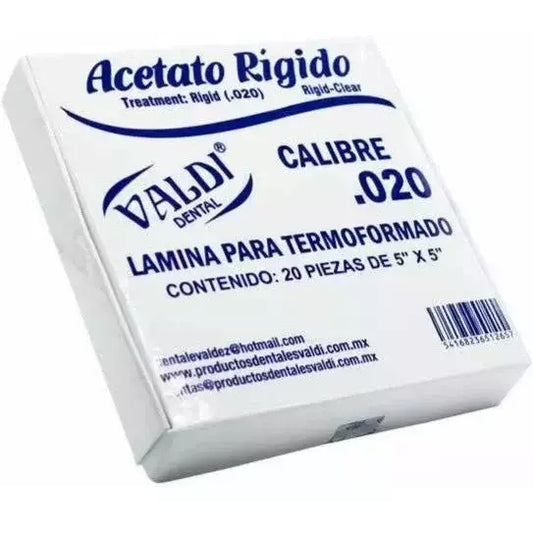 Acetato rigido valdi por pieza