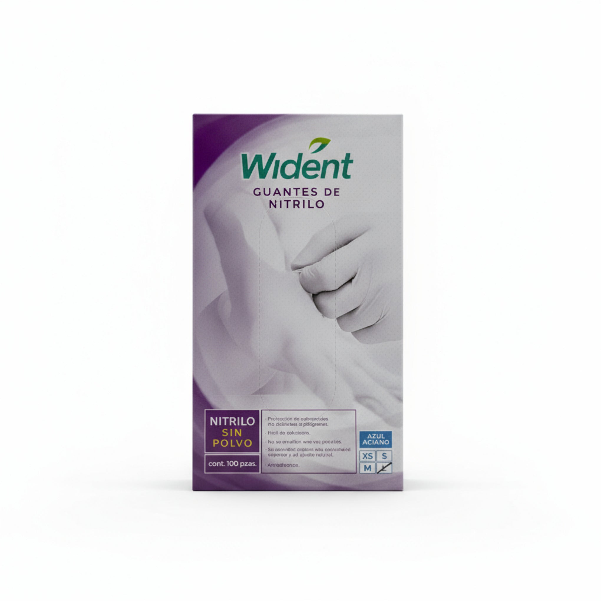 Guantes de nitrilo azul anciano wident