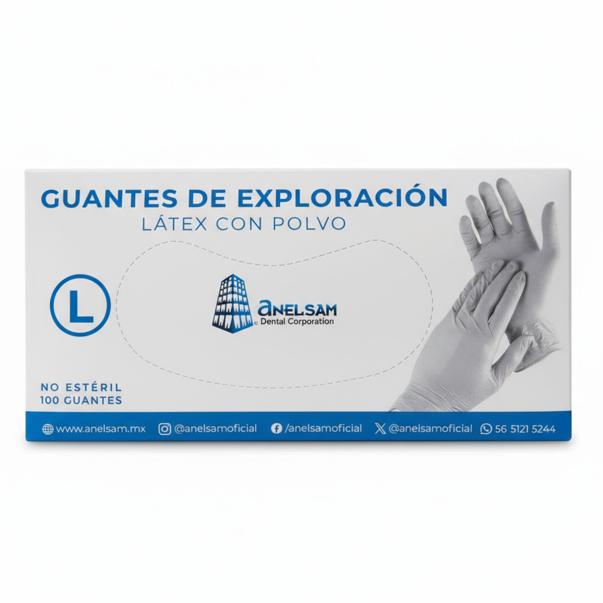 Guantes de nitrilo azul anelsam