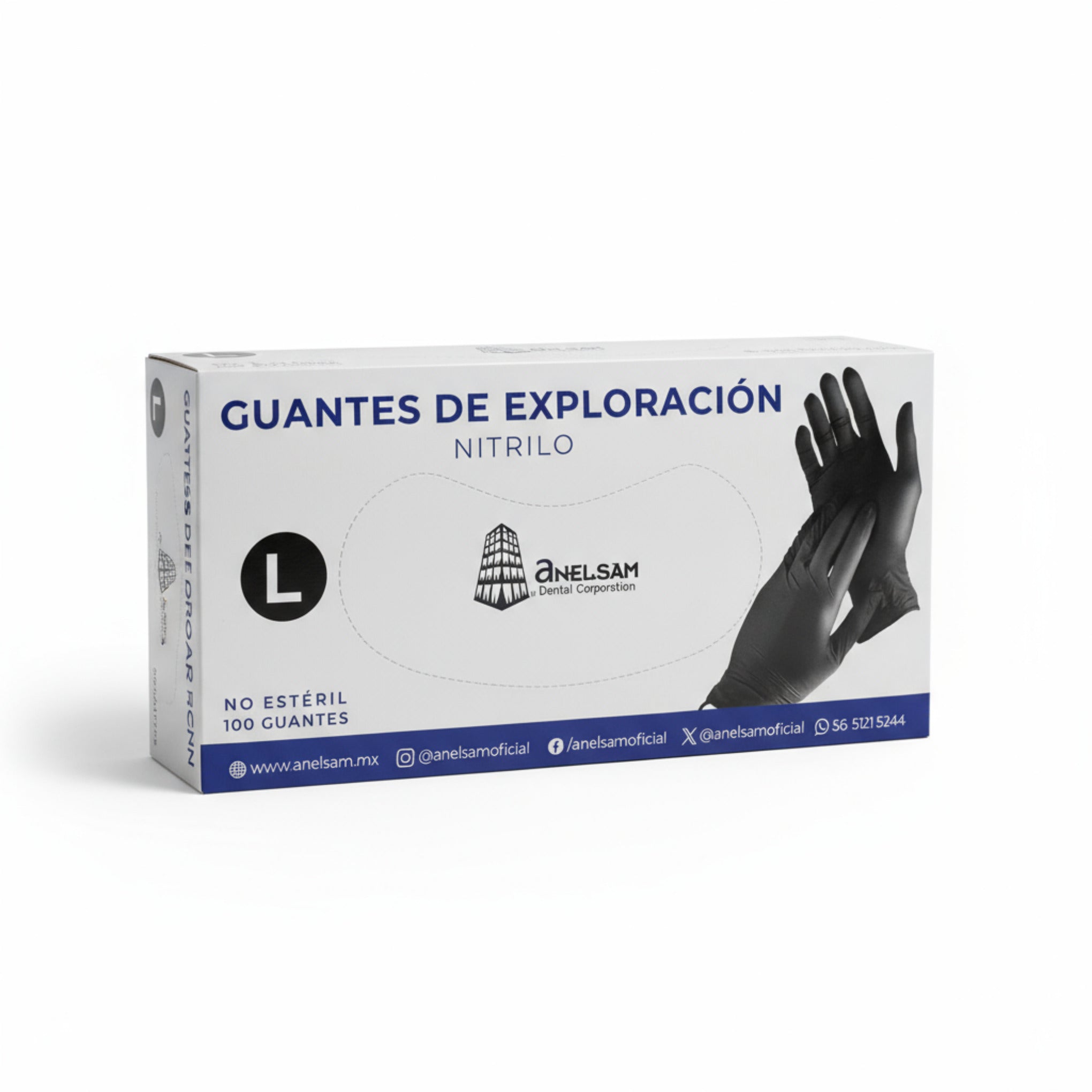 Guantes de nitrilo negro anelsam