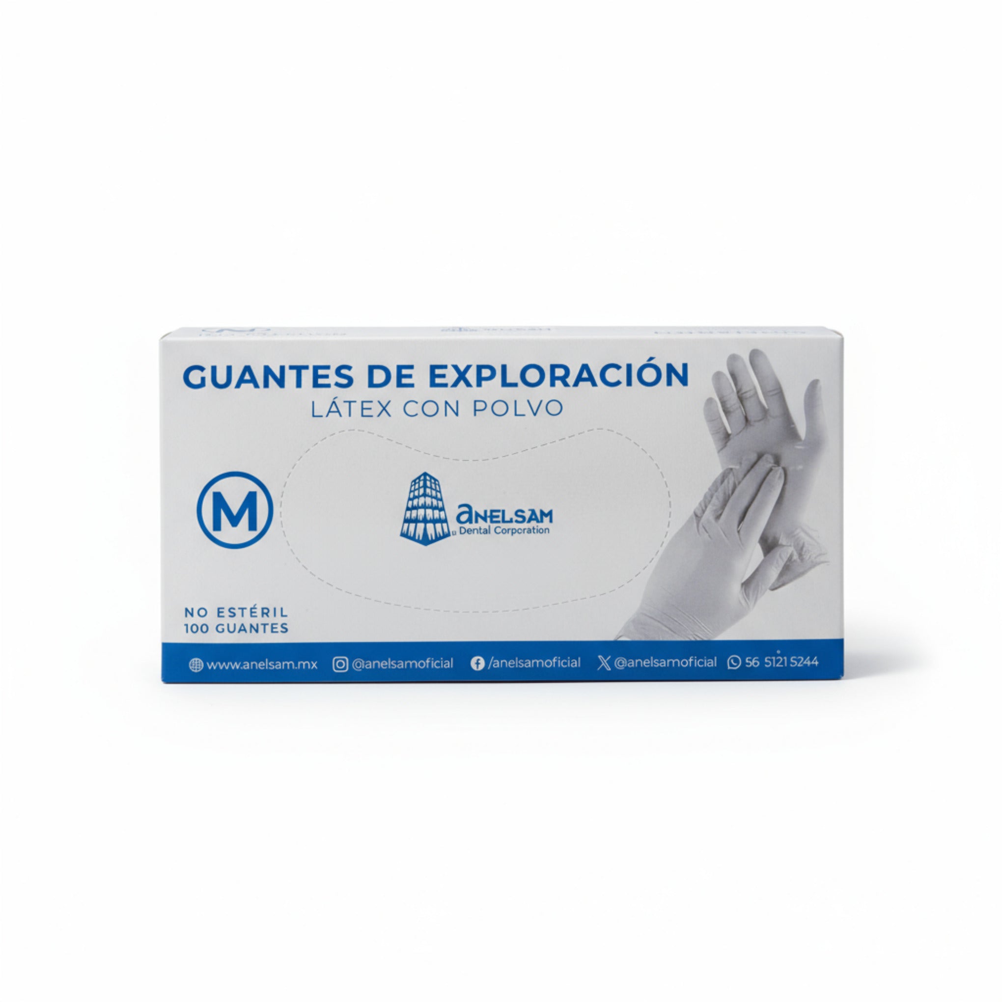Guantes de nitrilo azul anelsam