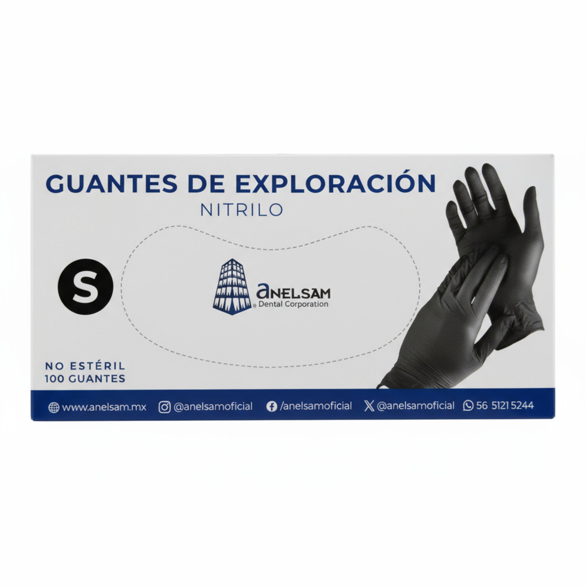 Guantes de nitrilo negro anelsam