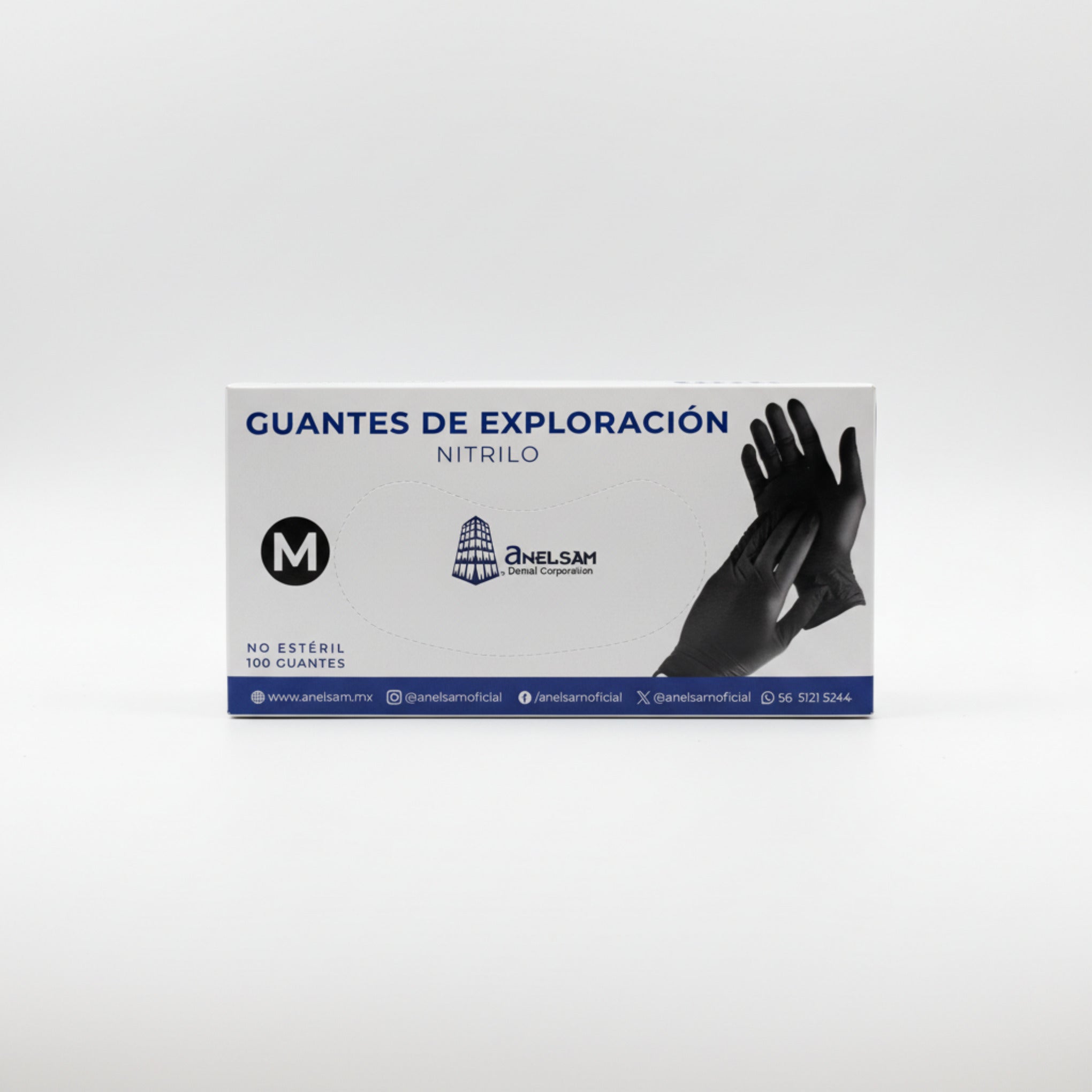 Guantes de nitrilo negro anelsam