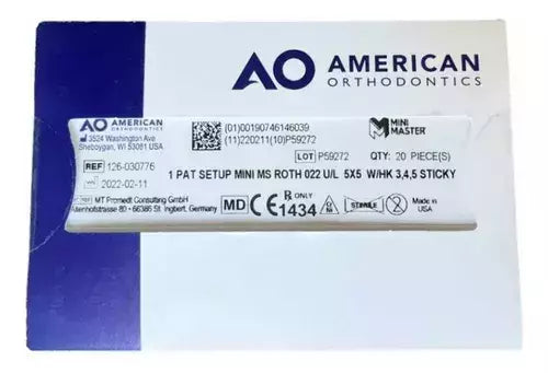 Brackets mini roth .022 american orthodontic