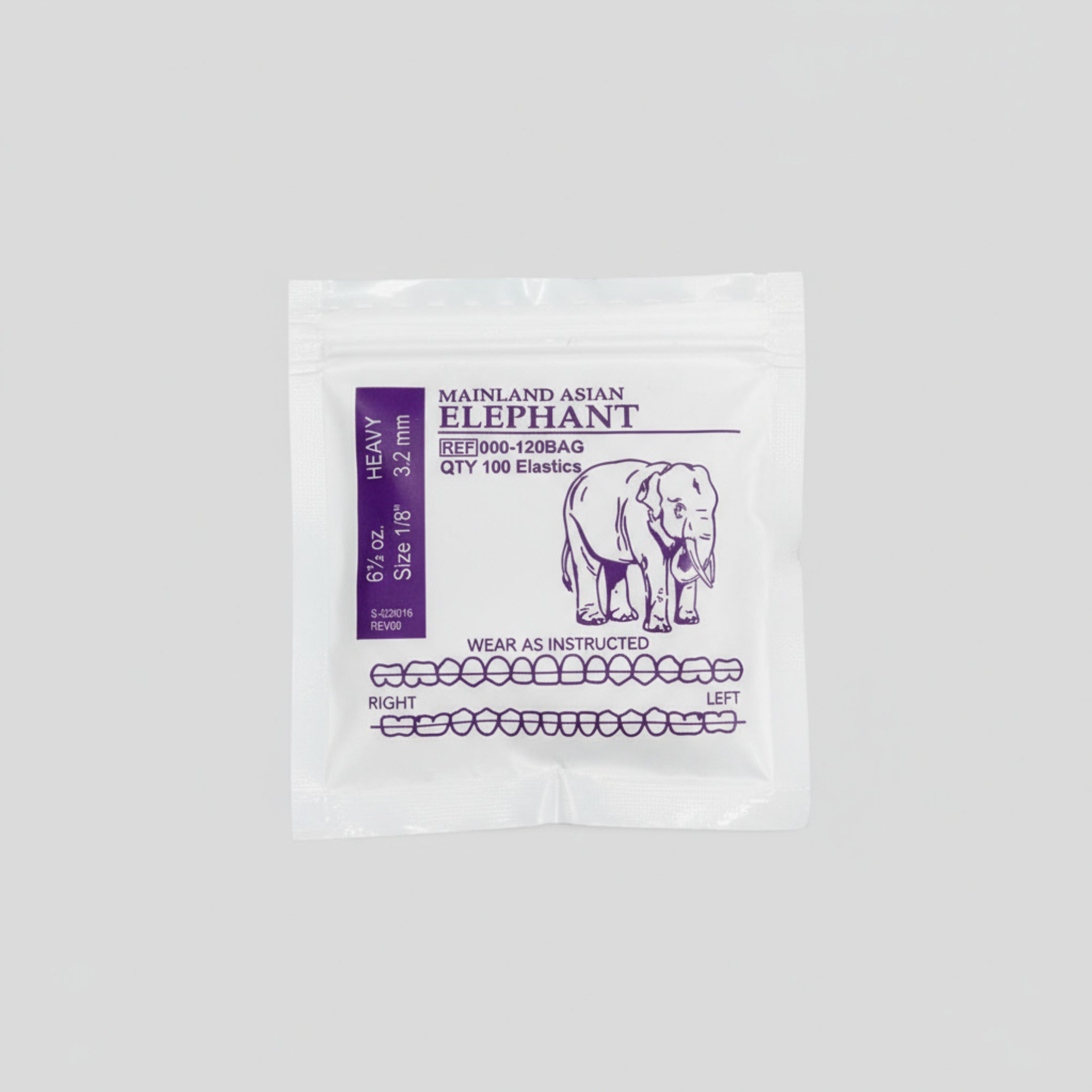 Ligas intraorales 6.5oz 1/8 elefante AO