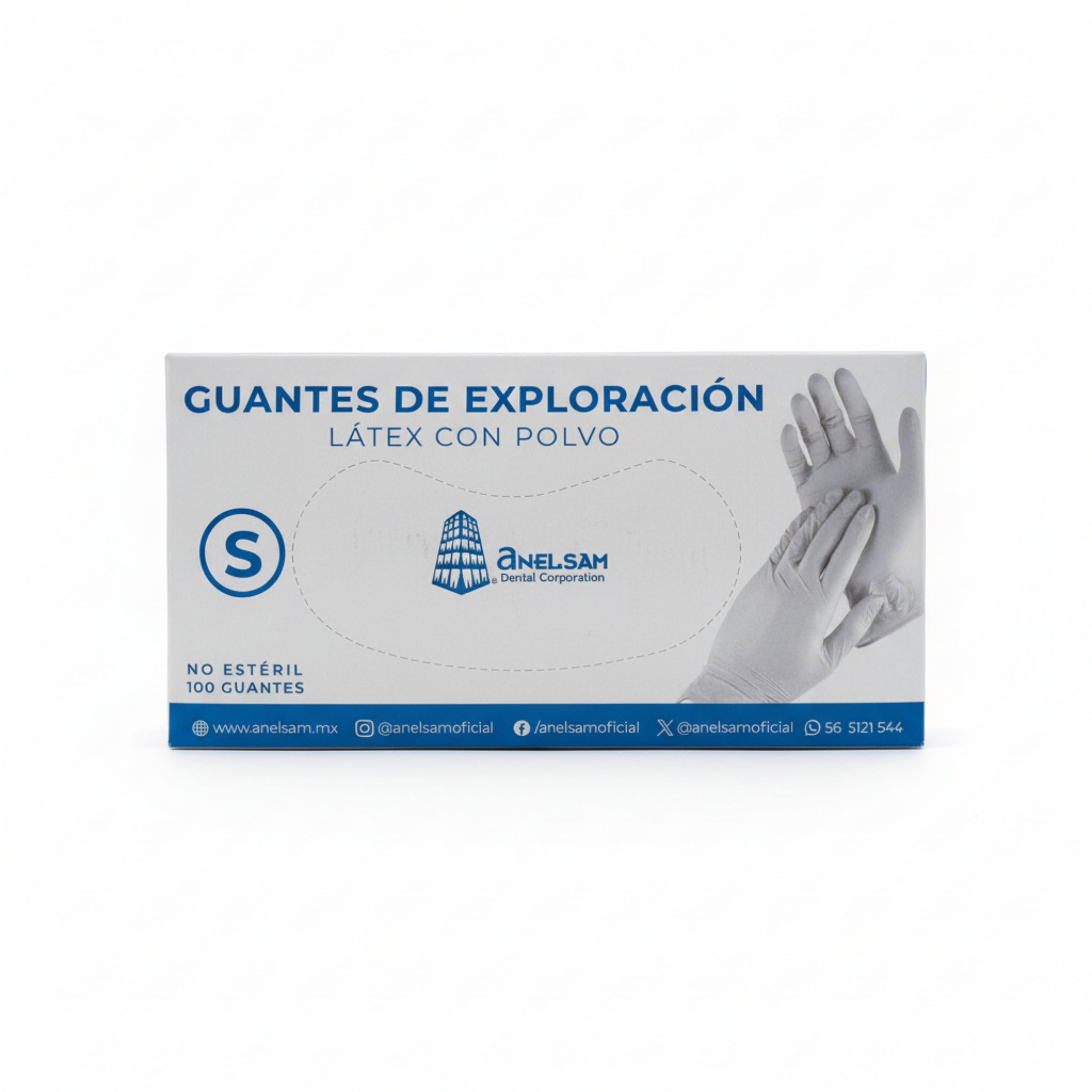 Guantes de nitrilo azul anelsam