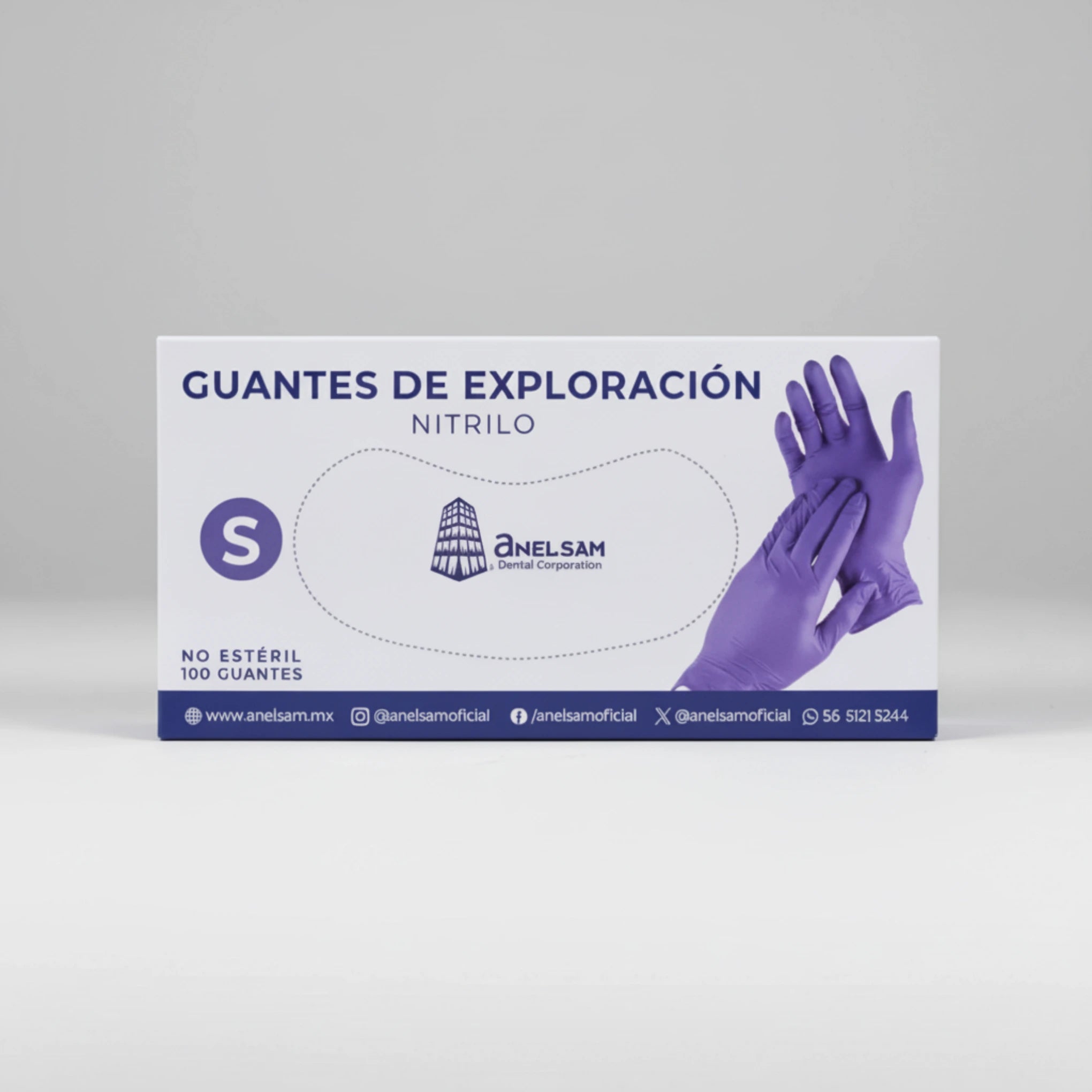 Guantes de nitrilo morado anelsam