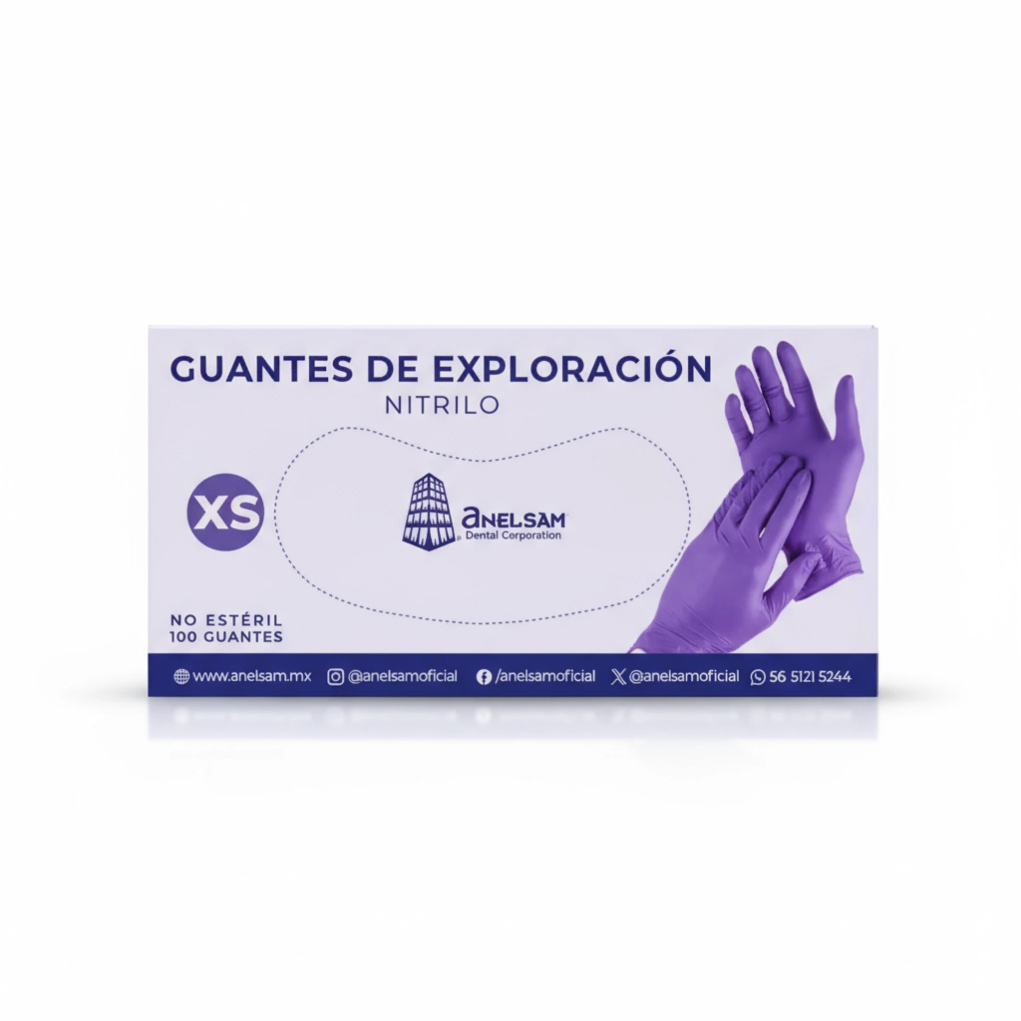 Guantes de nitrilo morado anelsam