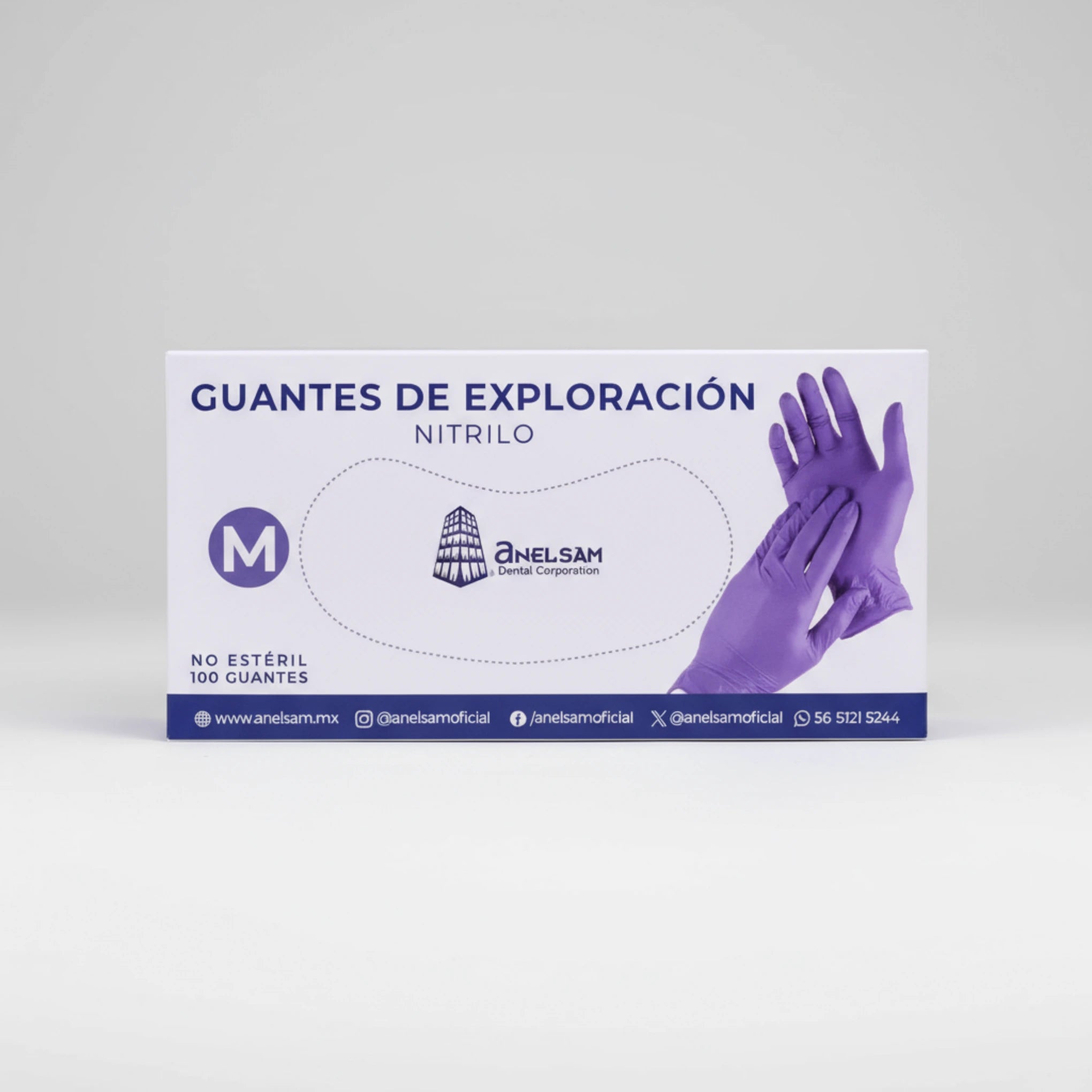 Guantes de nitrilo morado anelsam