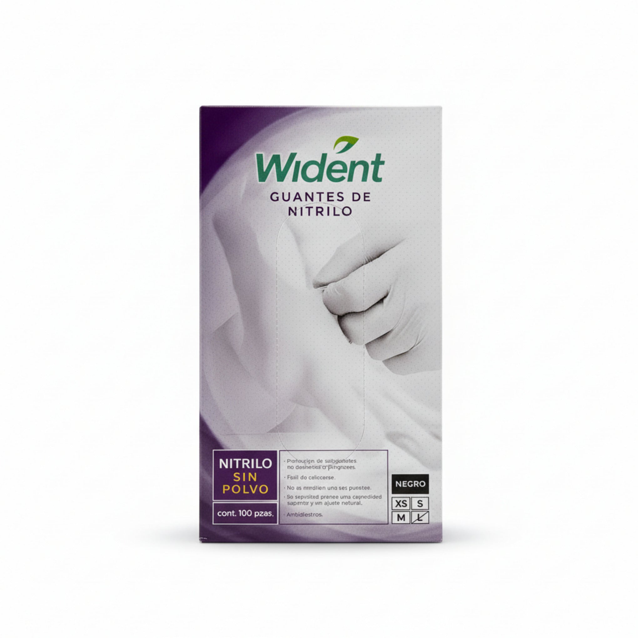 Guantes de nitrilo negro wident