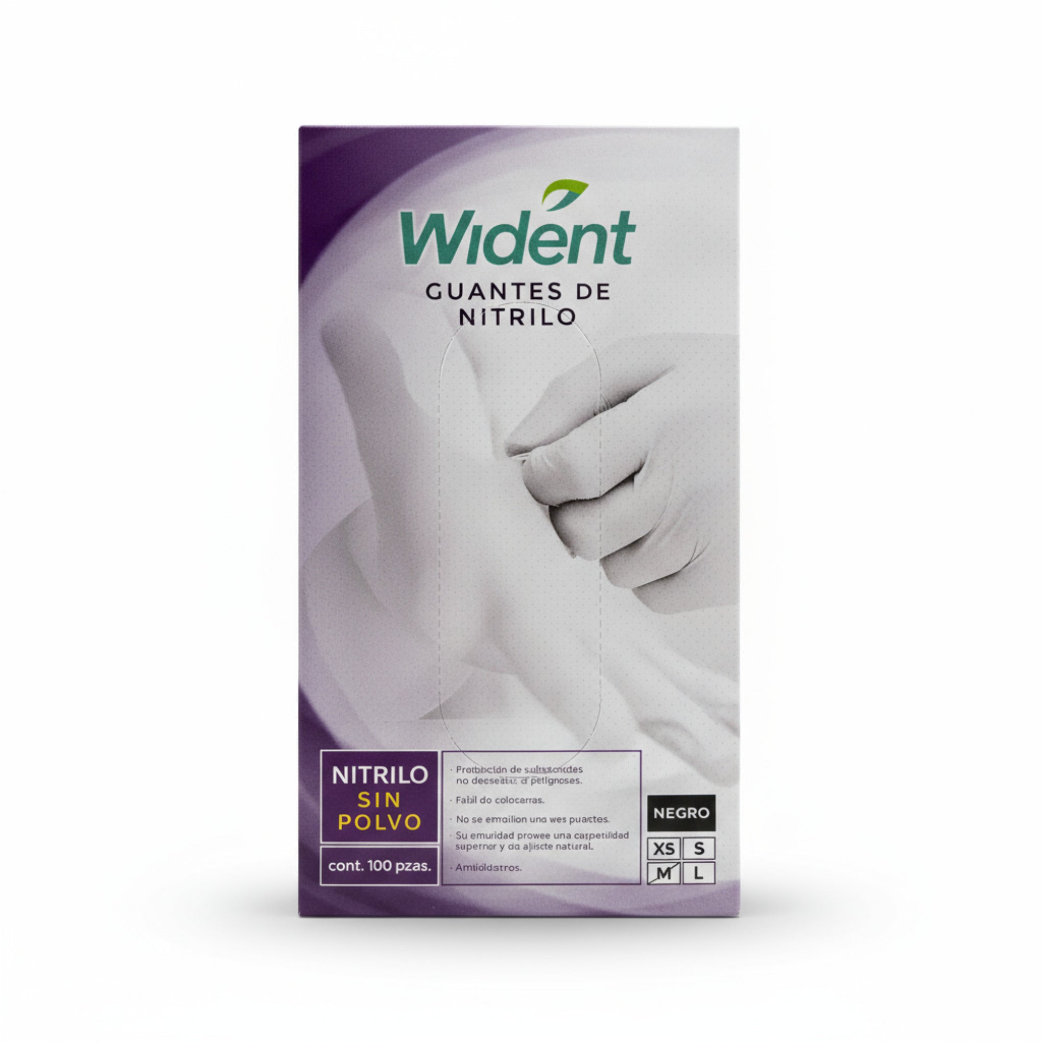 Guantes de nitrilo negro wident