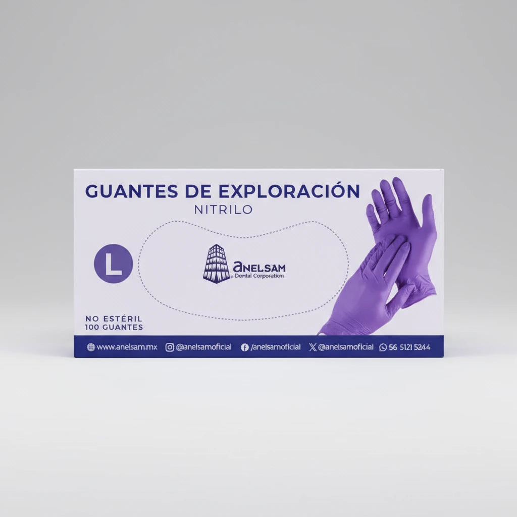 Guantes de nitrilo morado anelsam