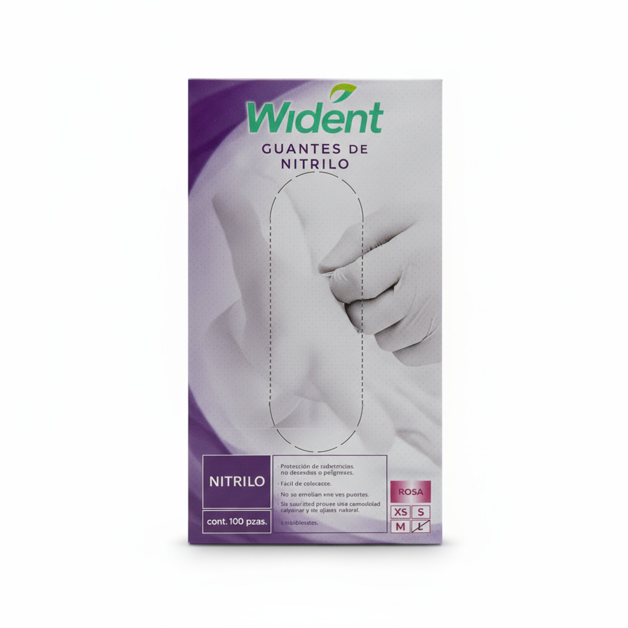Guantes de nitrilo rosa wident