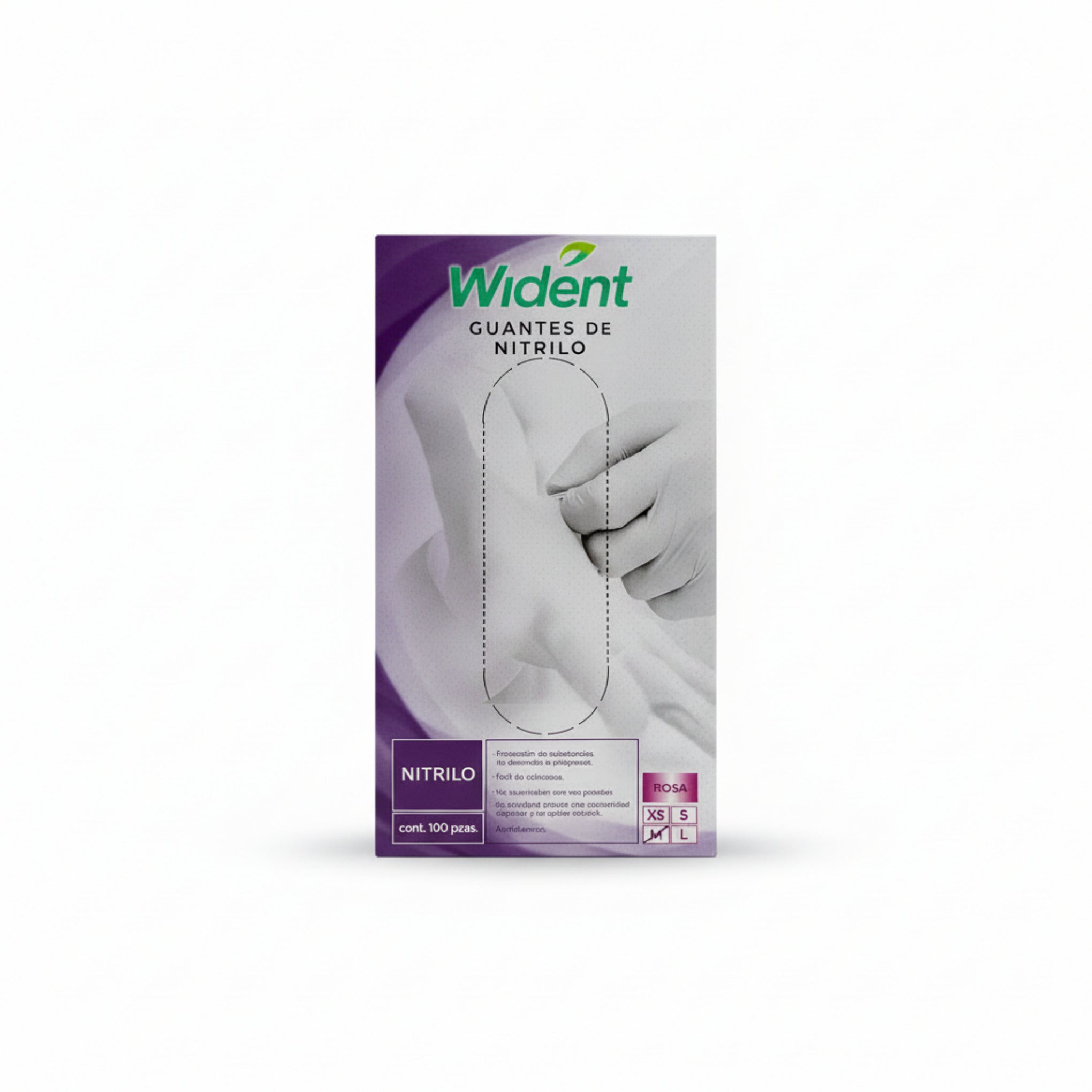 Guantes de nitrilo rosa wident