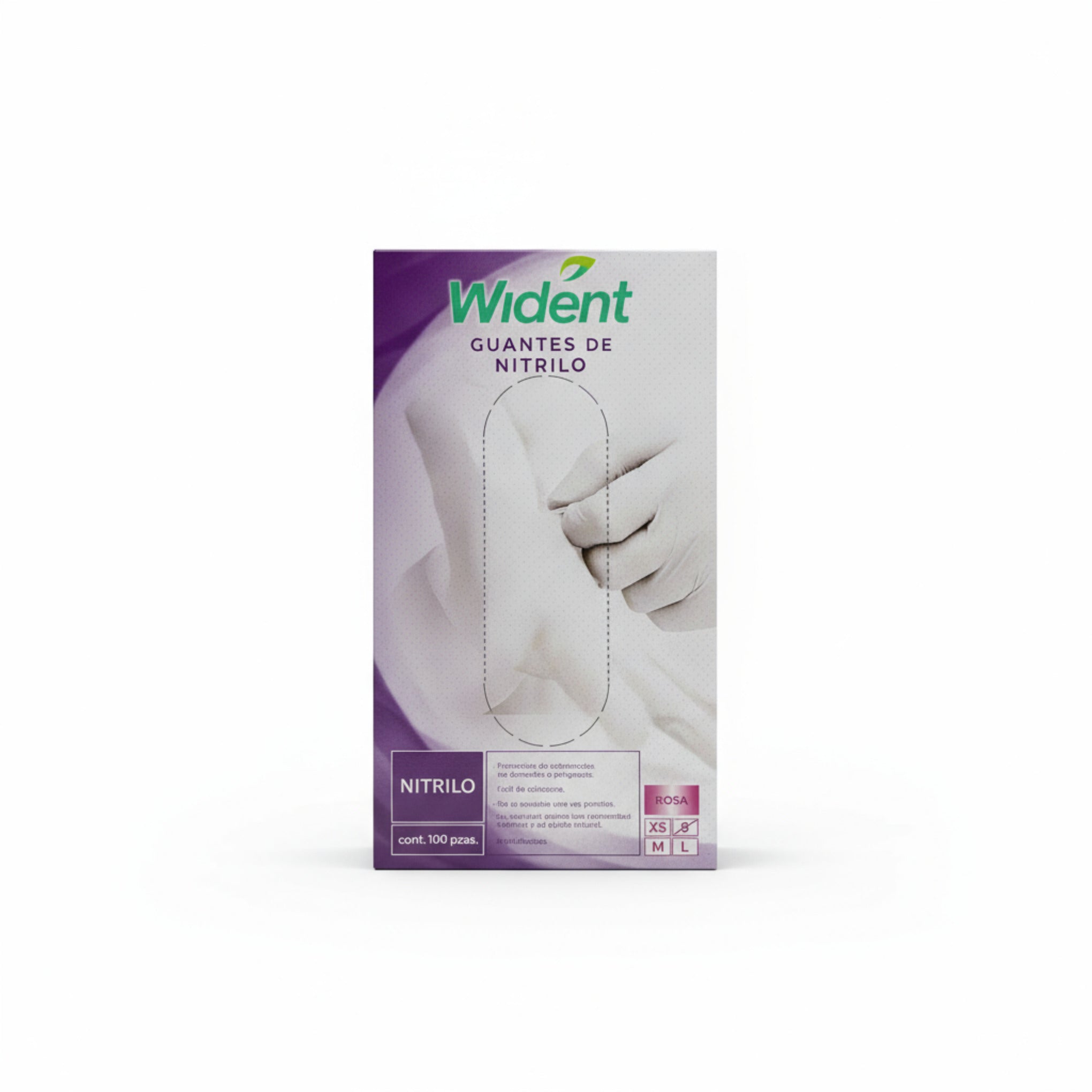 Guantes de nitrilo rosa wident