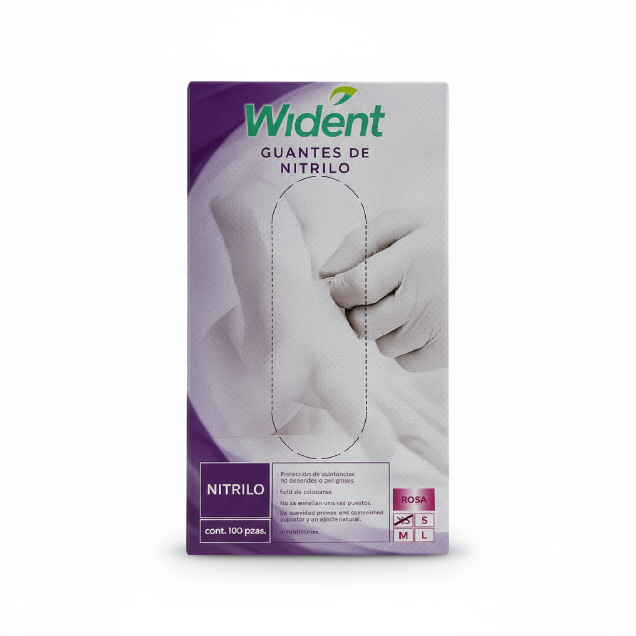 Guantes de nitrilo rosa wident
