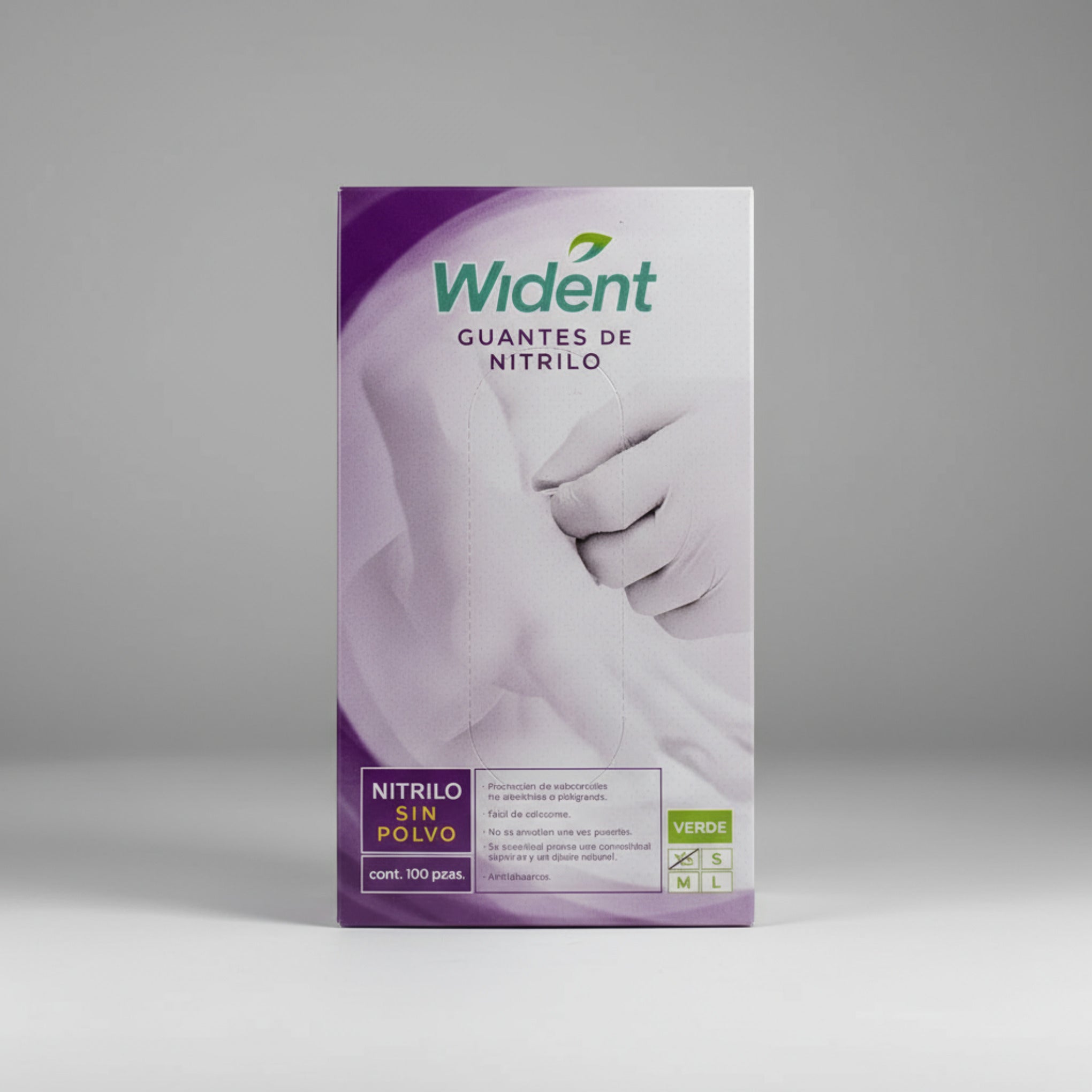 Guantes de nitrilo verde wident