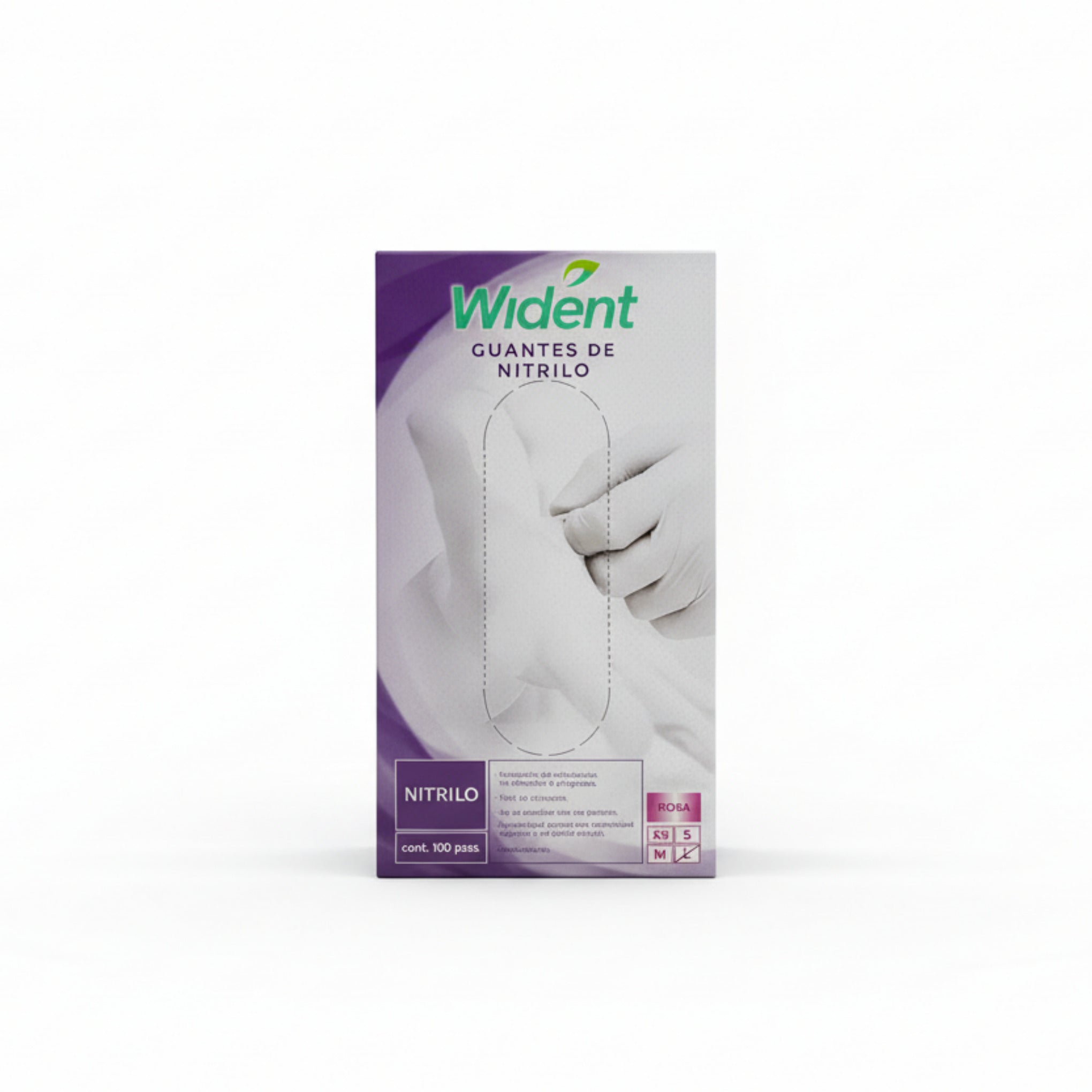 Guante Nitrilo Rosa Metálico Wident