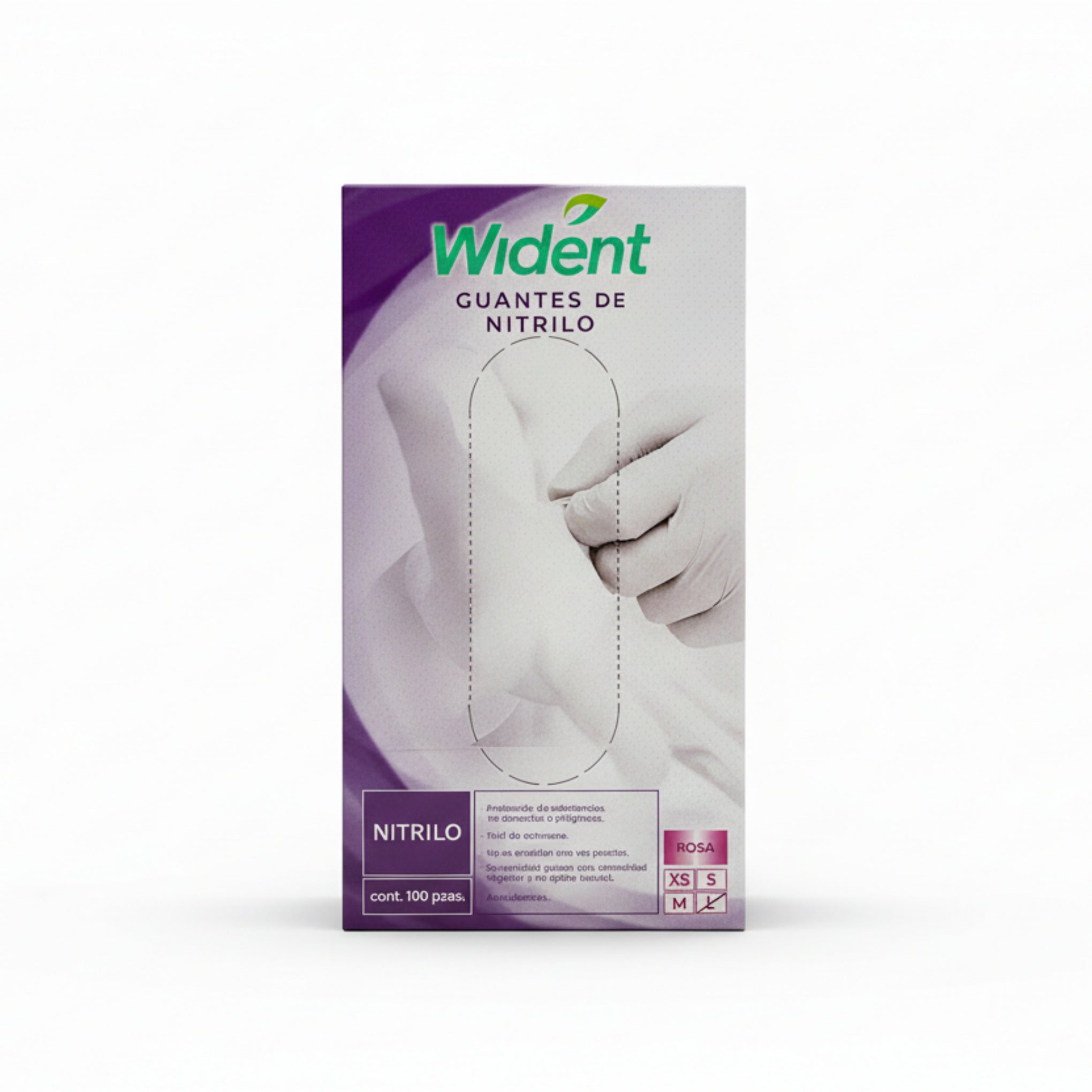 Guante Nitrilo Rosa Metálico Wident